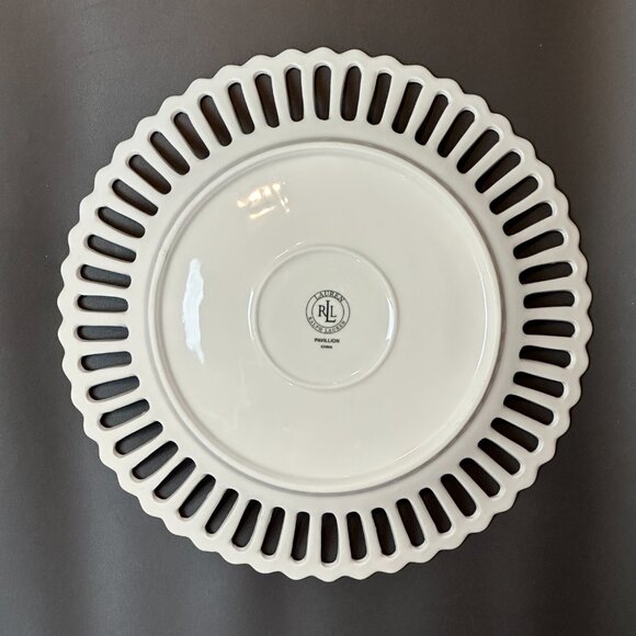 NEW Ralph Lauren RLL White 12" Pavillion China Serving Platter Plate - Picture 12 of 16